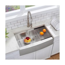 33 Inch Farmhouse Sink, 33 x 20 Stainless Steel 9 Inch Deep Single Bowl Apron...