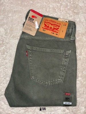 Jeans Levi s 501 Original Herren W29 L30 Neu mit Etikett Military Green