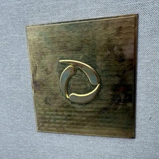 Brass Letterpress Custom Leather Stamp Logo Meta Mart 5 X 5.5”