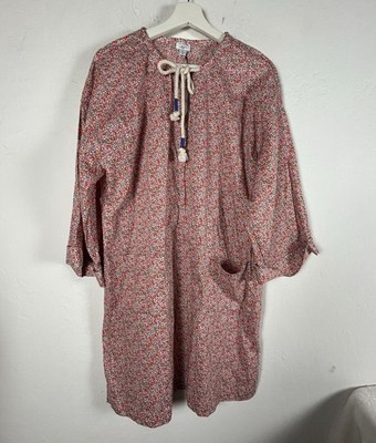J.Crew Womens V-neck Beach Tunic Large Liberty Eloise Floral AY584 Pockets New