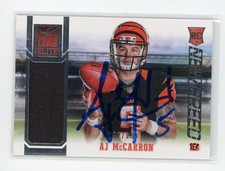 2014 Elite New Breed Materials Signatures AJ McCarron #2 Rookie Auto RC Alabama