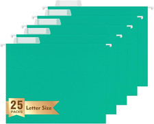 25 Packs Hanging File Folders,Bright Green Hanging File Folders Letter Size,H...