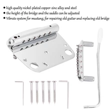 Tremolo Vibrato Tailpiece Bridge Set for Mustang Guitar Replacement Parts