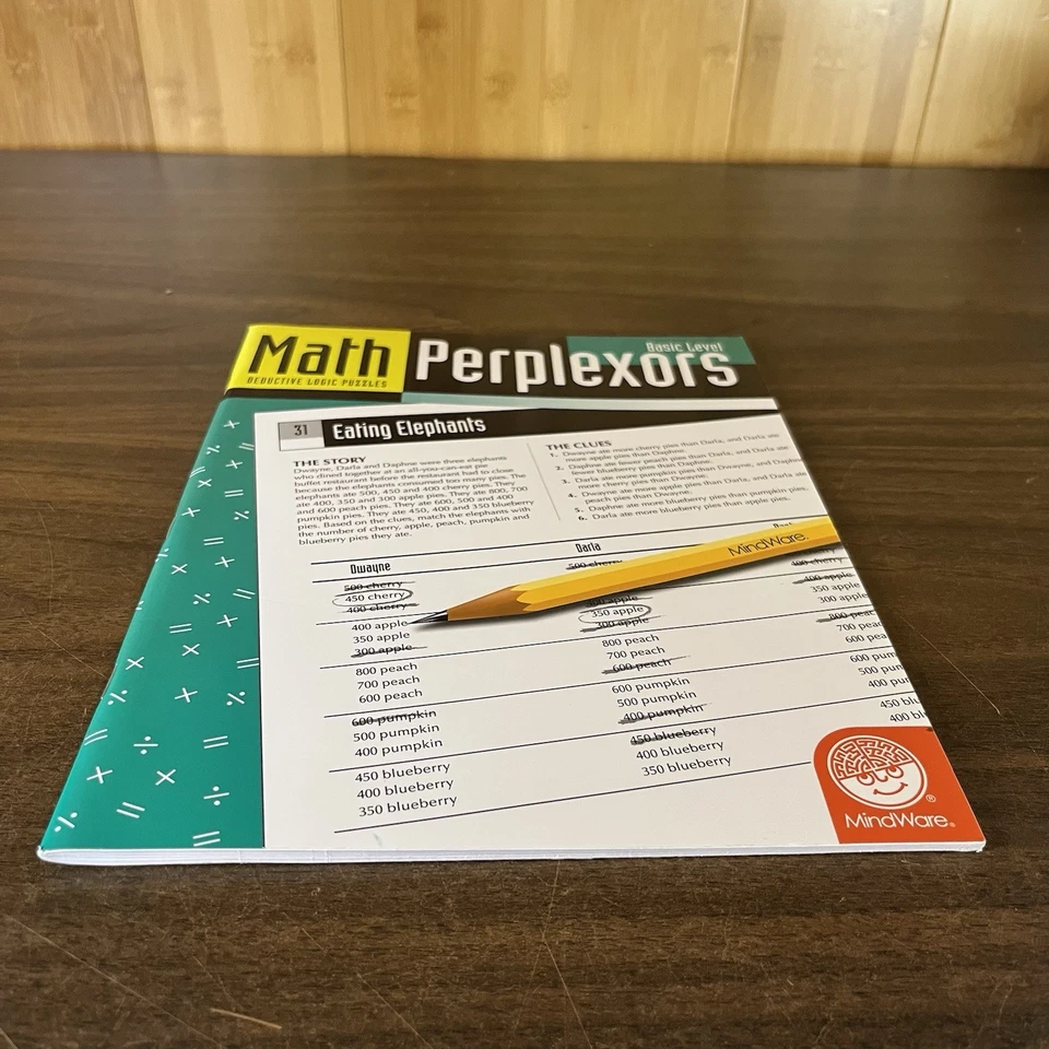 Math Perplexors Basic Level - Builds Logic Skills - 50 Problems Ages 6 and up - Image 2 of 4