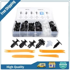 100pc+4Tool Bumper Clips Auto Car Hole Plastic Rivets Fastener Fender Push Pin