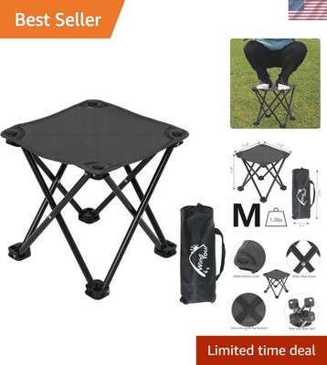 Portable Folding Outdoor Stool with Maximum Weight Capacity - Travel Friendly