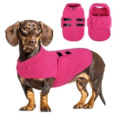 Large Dog Sweater, Soft Fleece Vest Pullover Dog Jacket with Leash Hole, Warm...