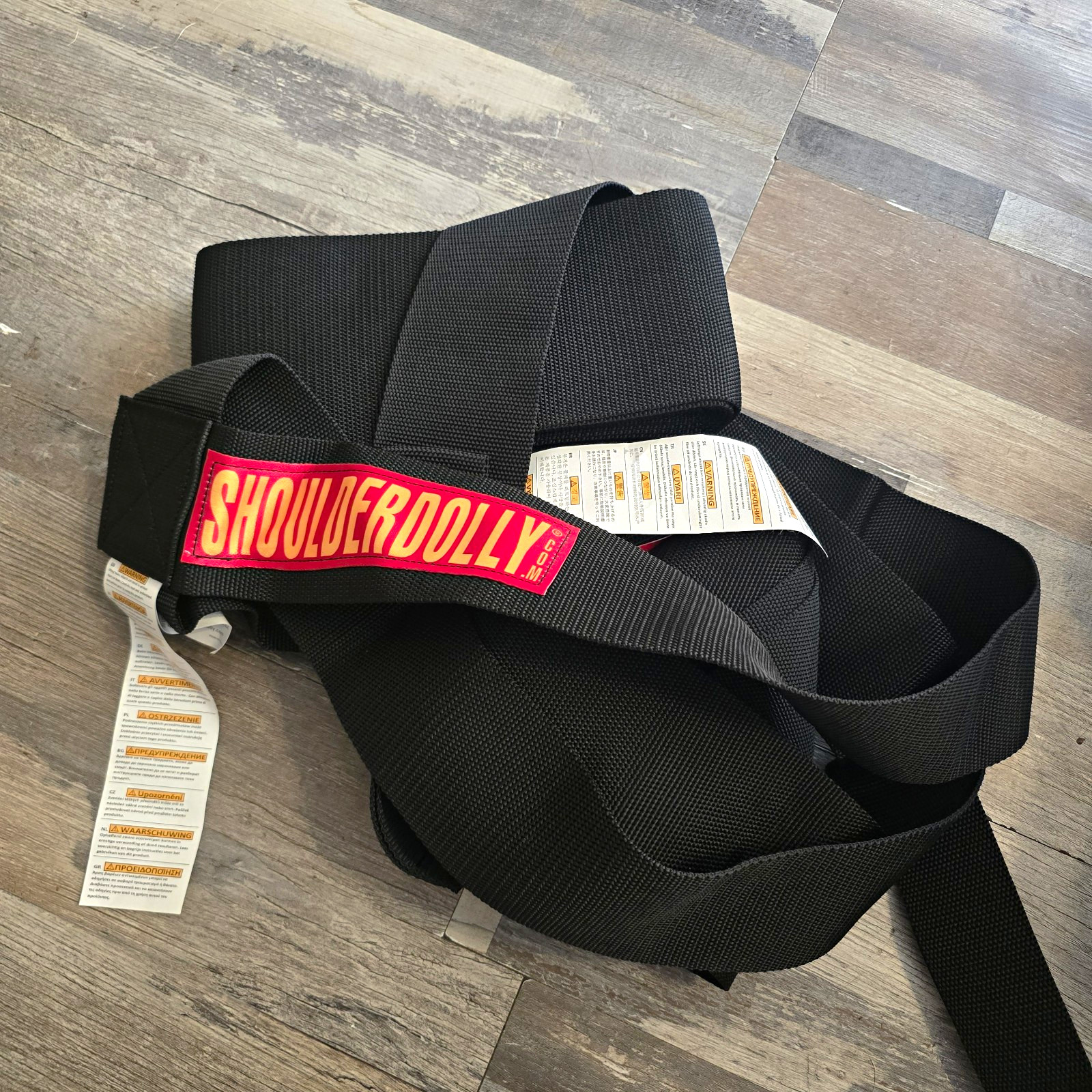 ShoulderDolly Moving Lifting Strap w/ Metal Buckle, Black