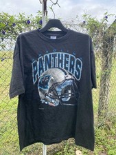 NFL Vintage 1993 CAROLINA PANTHERS Black Color reprint Shirt AN57894