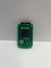 Sega Dreamcast Clear Green VMU OEM Visual Memory Unit TESTED WORKING!