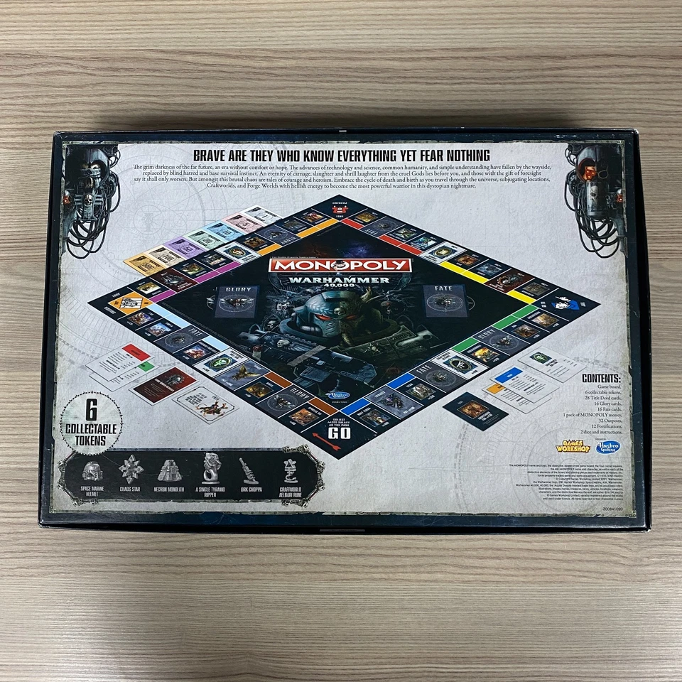 WARHAMMER 40,000 MONOPOLY BOARD GAME 40K SPACE MARINES HASBRO 2021 CHAOS - Image 3 of 4