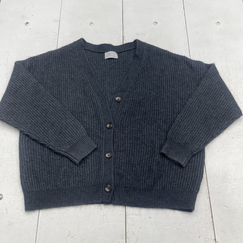Modern Citizen Sweater Cardigan Womens Large Gray V Neck Button Front Knit