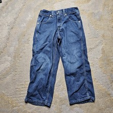 Vintage Kids Boys 8 Regular Levi Strauss Cargo Pants Skater Boys Denim Y2k 90s