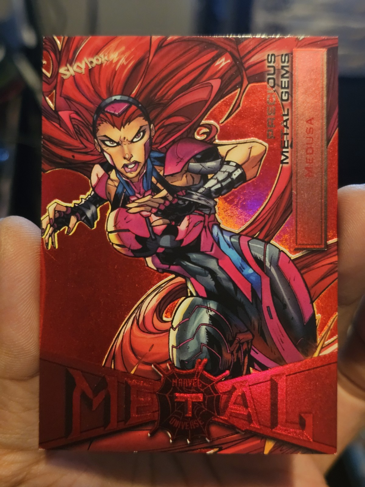 2022 Marvel Spider-Man Metal Universe Medusa #51 Red Precious Gem PMG 88/100 SSP