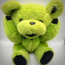 Grateful Dead Bear 12" Green Joined Plush Toy by Steven Smith Vintage