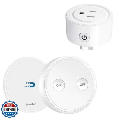 LoraTap Mini Remote Control Outlet Plug Adapter, 656ft Range Wire