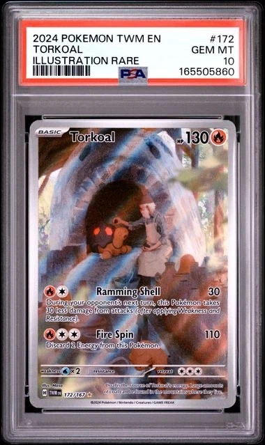 Torkoal 172/167 Sv06: Twilight Masquerade Holo Illustration Rare PSA 10 - Image 1 of 2