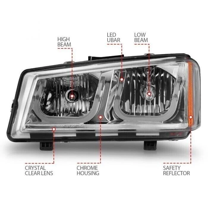 ANZO 111313 U-Bar Projector Headlights for 2003–2007 Chevy Silverado/Avalanche - Image 4 of 4