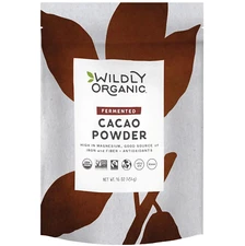 Wildly Organic Fermented Cacao Powder 16 Oz 1 Lb Bag Organic Non-Alkalized
