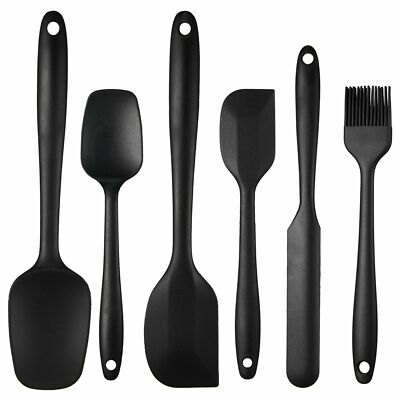 6pcs Silicone Spatula Scraper Set Heat Resistant For Cooking Baking Kitchen Tool