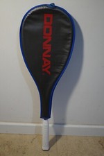 DONNAY Graphite International Blue Squash Racket with Case & new Wilson Grip