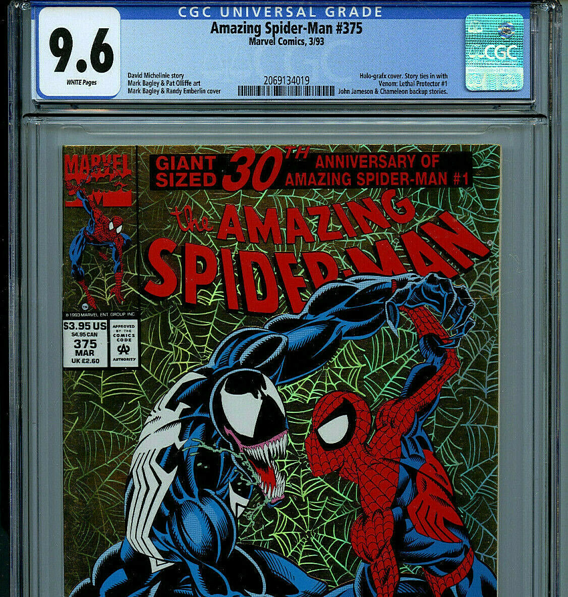 Spider-man #375 CGC 9.6 1993 Gold Foil Marvel Comic 1st She