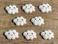8pc Happy Cloud Outdoor Resin Shoe Charms for Crocs Shoe Laces