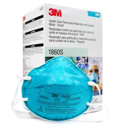 *CASE OF 120* 3M N95 1860S Health Care Particulate Respirator Surgical Face Mask