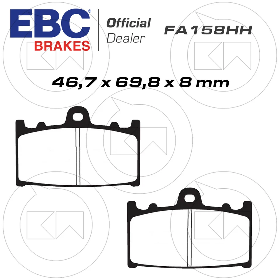 4 PASTIGLIE FRENO ANTERIORE SINTER EBC FA158HH per SUZUKI SV 1000 2003-2007 - Immagine 3 di 4