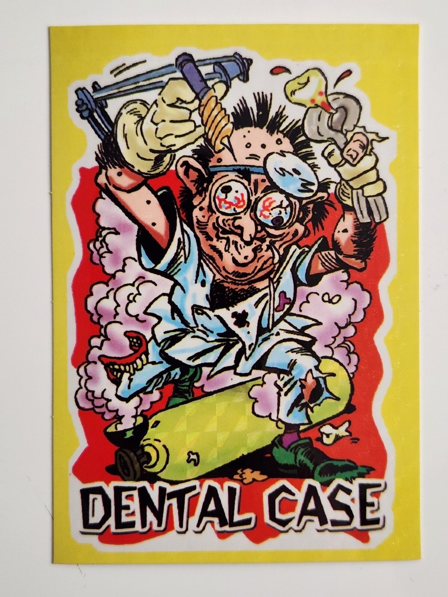 Wacky Workers Dentist Sticker Dental Case Vending Machine Decal