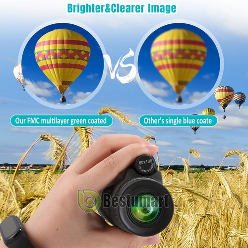 80X100/30X60/10-300X40 Monocular Day/Night BK-4 Telescopes Waterproof Binoculars - Picture 9 of 94