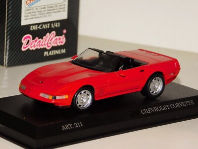 CHEVROLET CORVETTE ZR1 CABRIO RED DETAIL CARS ART 211 1/43 | eBay