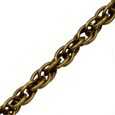 2 Meter 3,3x5,1m GEFLOCHTENE Kette Schmuck Halskette Fundstücke Blei Nickelfrei