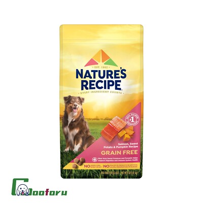 Nature s Recipe Grain Free Salmon, Sweet Potato & Pumpkin Recipe, Dry Dog Food,