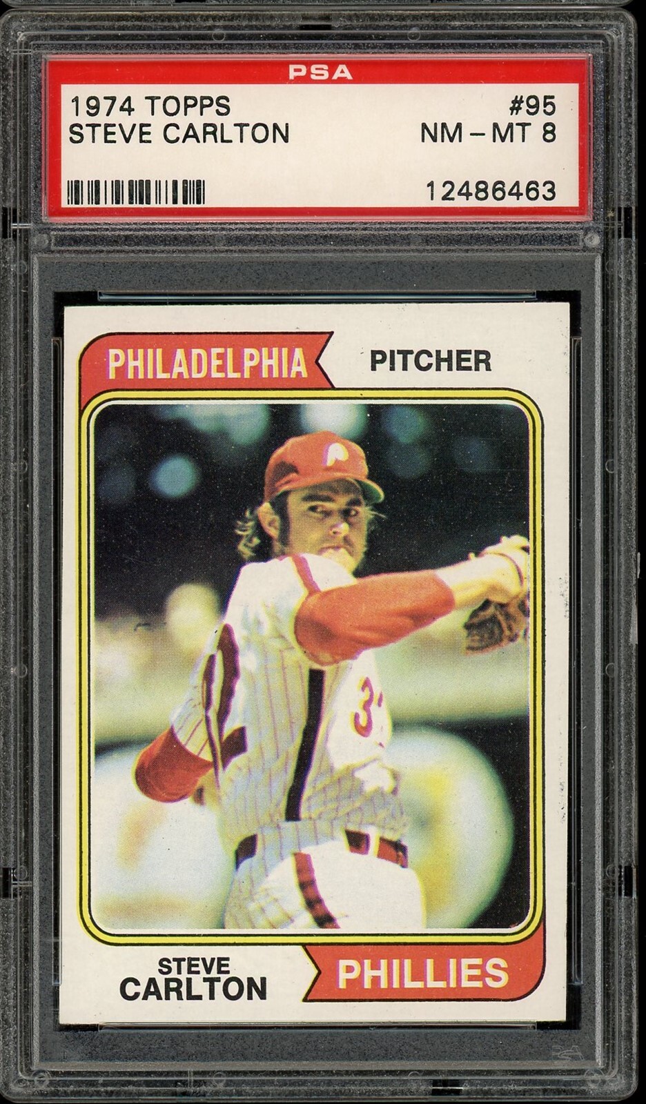 1974 Topps Baseball #95 Steve Carlton PSA 8