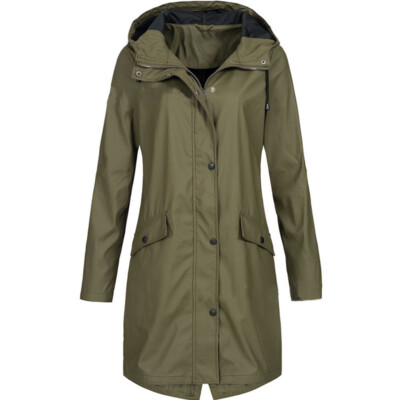 Womens Waterproof Raincoat Outdoor Wind 