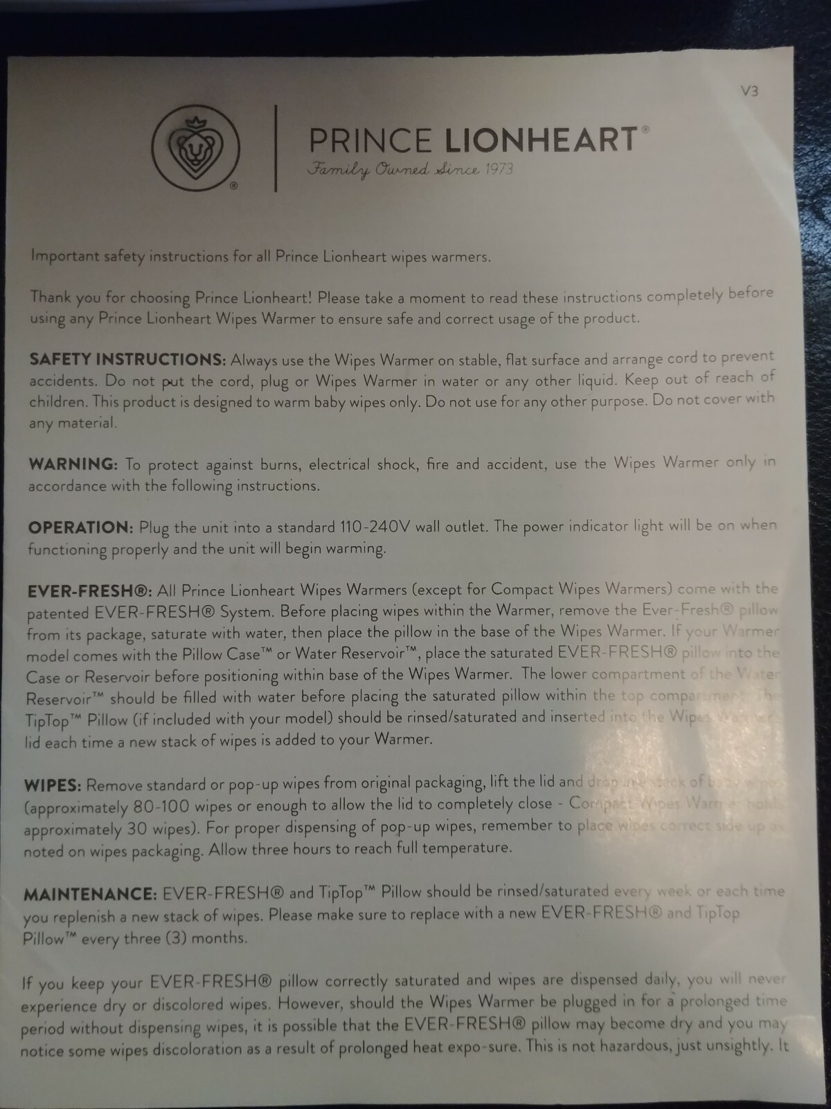 prince lionheart wipes warmer pop