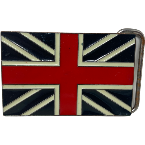Union Jack Rectangular Belt Buckle UK 