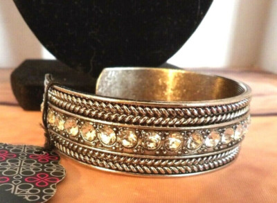 NWT - Paparazzi - Empress Etiquette - Silver / Bling - Cuff Bracelet - Stones