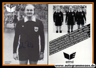 Autograph Referee | 1985 Erima | Volker ROTH (Portrait B&W)