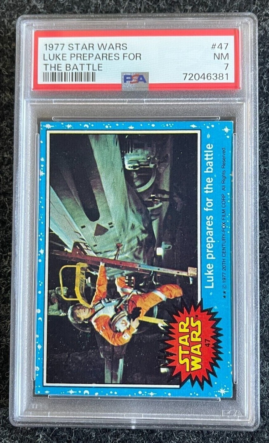 1977 Topps Star Wars #47 Luke Prepares for the Battle PSA 7 NMINT ROOKIE CARD!!!