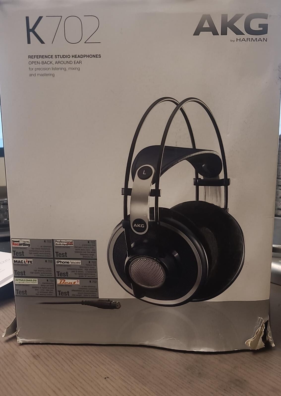 AKG Pro Audio K702 OverEar, OpenBack, FlatWire, Reference Studio