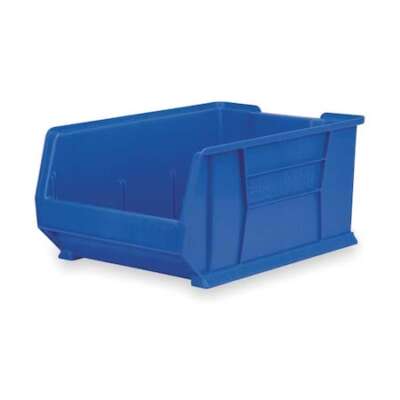 Akro-Mils 30288Blue Storage Bin, Plastic, Blue, 11 In H, 16 1/2 In W, 23 7/8 In