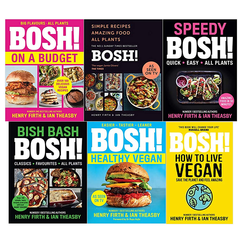 BOSH! Series 6 Books Set (How to Live Vegan, on a Budget, Simple recipes, BISH)