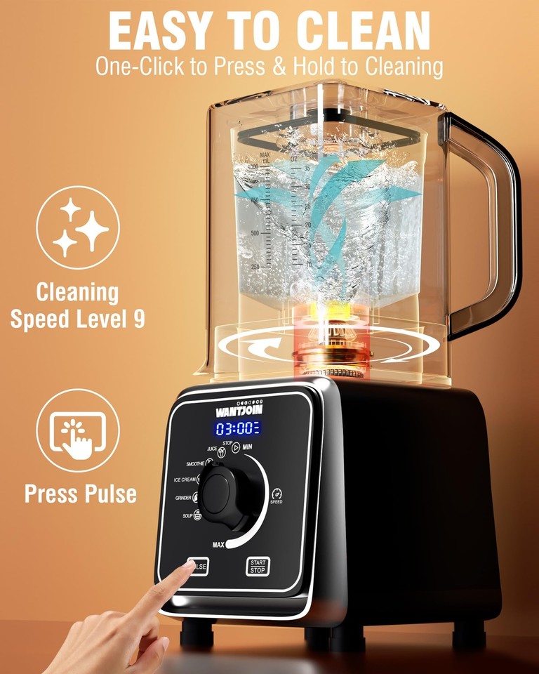 WantJoin Blender for Kitchen with Sound Shield Silent Blender