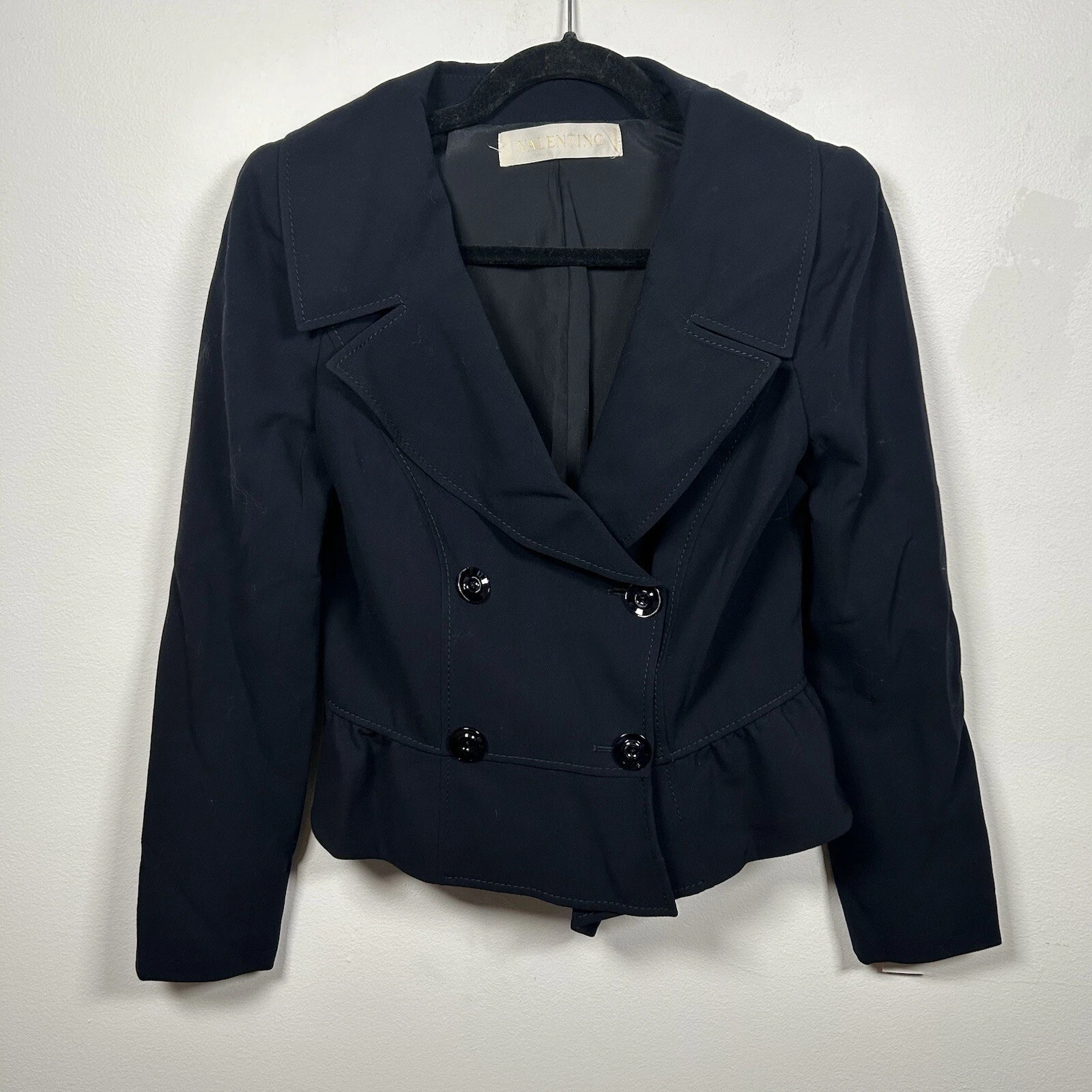 Giacca blazer donna VALENTINO blu notte con bottoni taglia S M ufficio