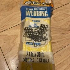Frost King- Lawn Patio Furniture Webbing  -2 1/4" x 39 ft - Heavy Gauge- Yellow