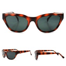 Old stock Classic Genuine Vintage 90s Fashion Brown Black Cat Eye Sunglasses