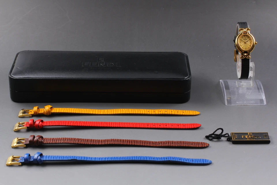 [NEAR MINT w/BOX] FENDI 640L change belt 5 colors Quartz Women's From JAPAN Y086 - image 3 of 4