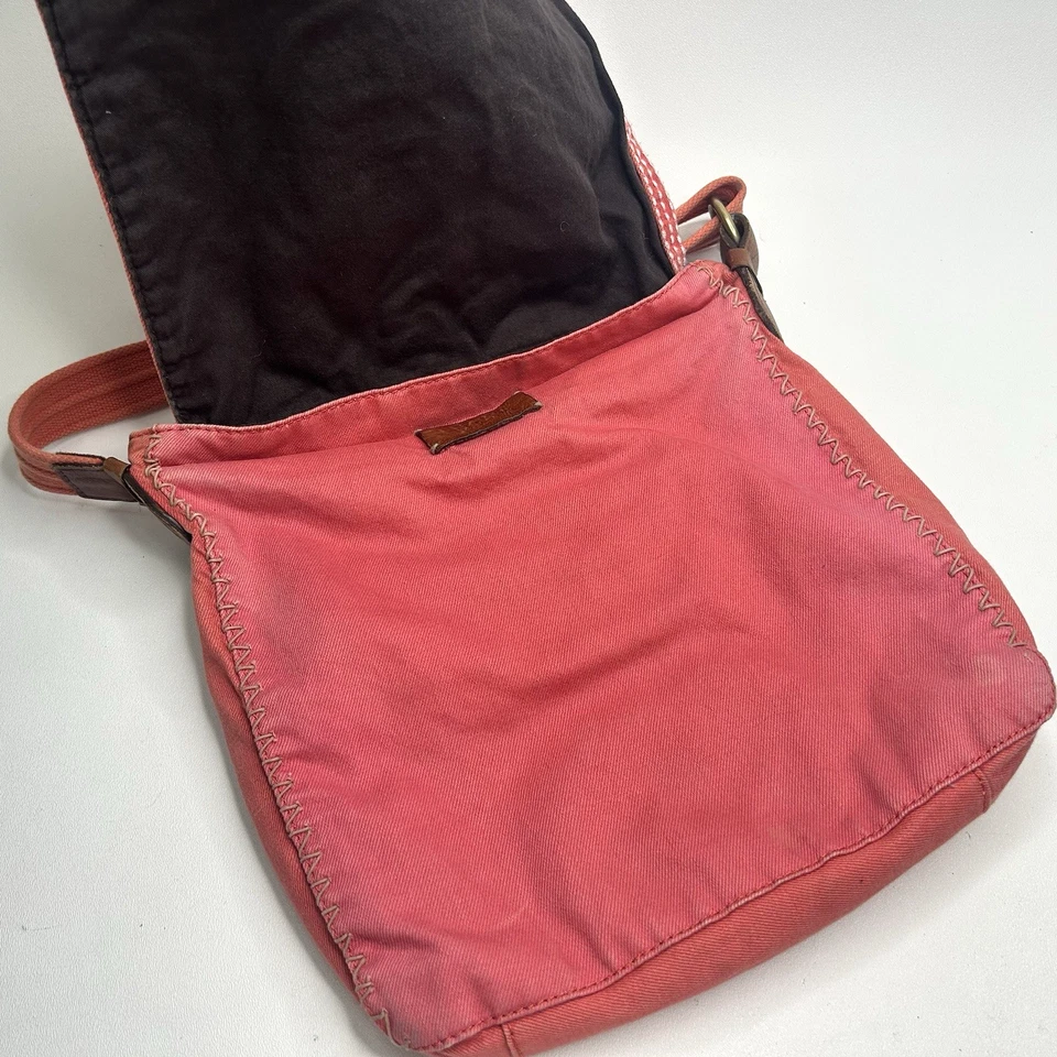 #Auténtico Bolso de Hombro Bandolera LUCKY BRAND Acentos de Lona y Cuero Foto 2 de 4